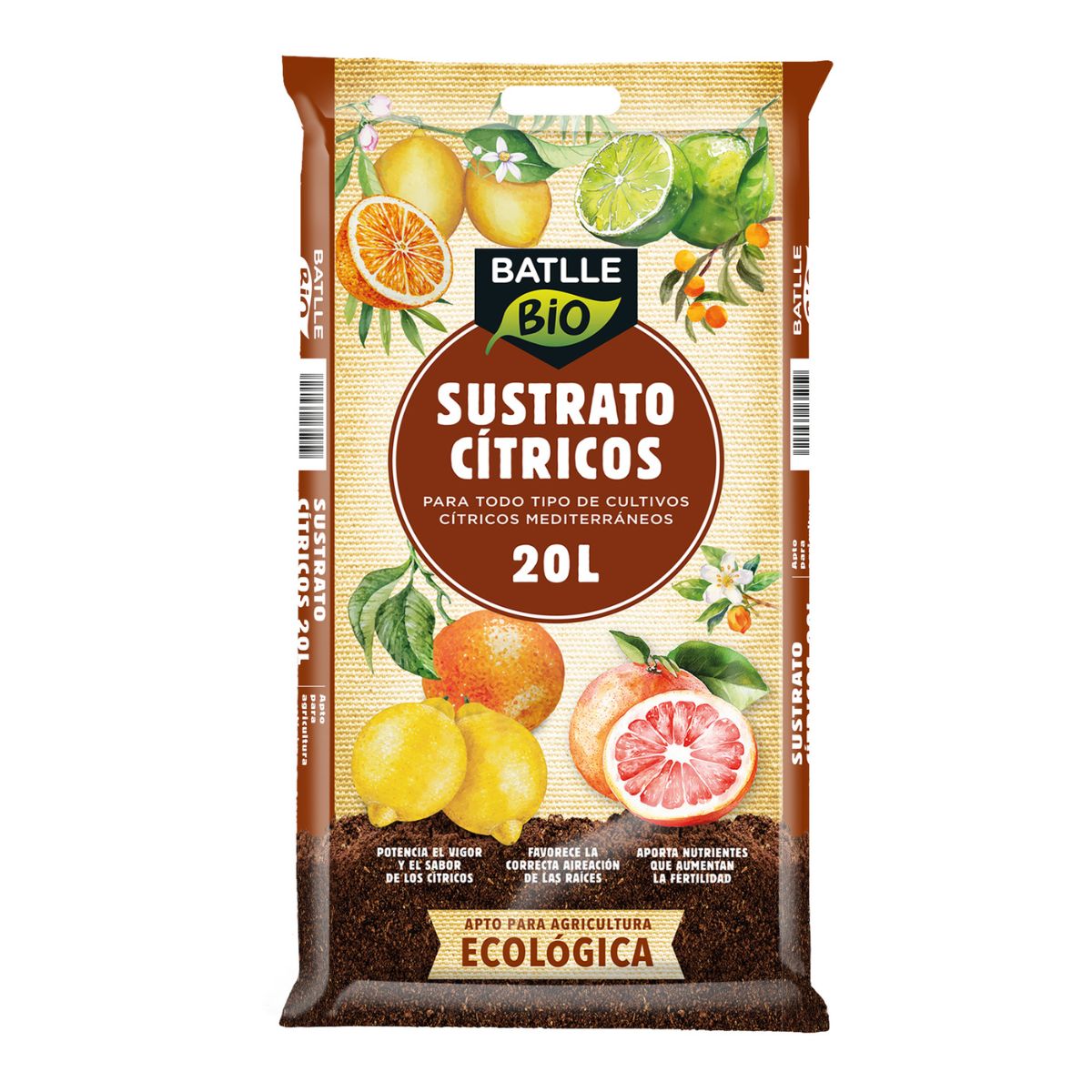 Substrato biologico per agrumi Batlle Bio 20 L