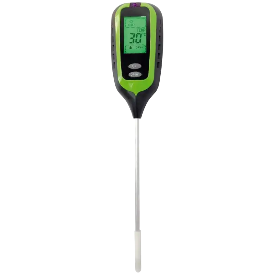 4-in-1-Messgerät für Licht, Feuchtigkeit, pH-Wert und Temperatur Verdemax