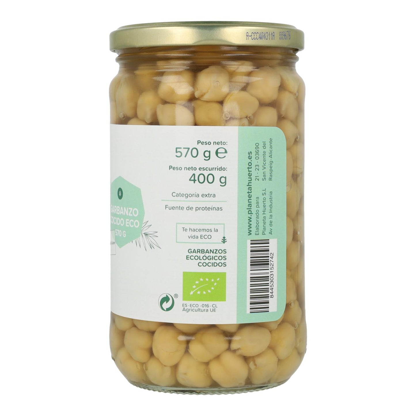 Pack 6x Pois Chiches cuits ECO Planet Garden 570 g