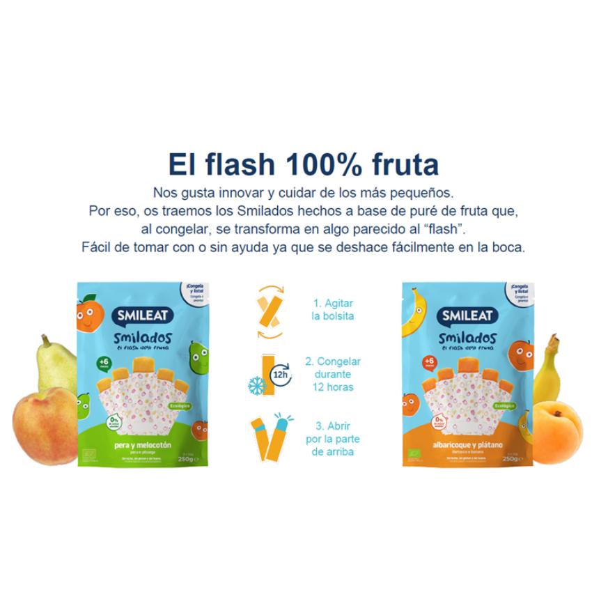 Confezione mista SMILADOS gelati flash per bambini 100% frutta BIO Smileat 3 confezioni da 250 g
