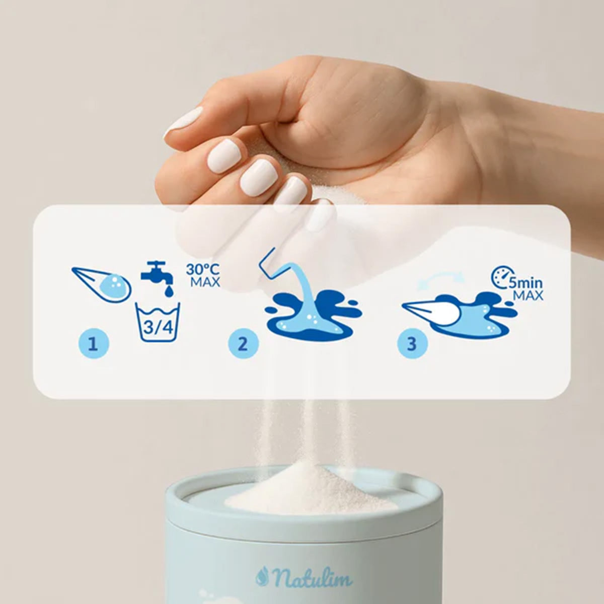 Natulim Oxi White Bleaching Powder, 500 g