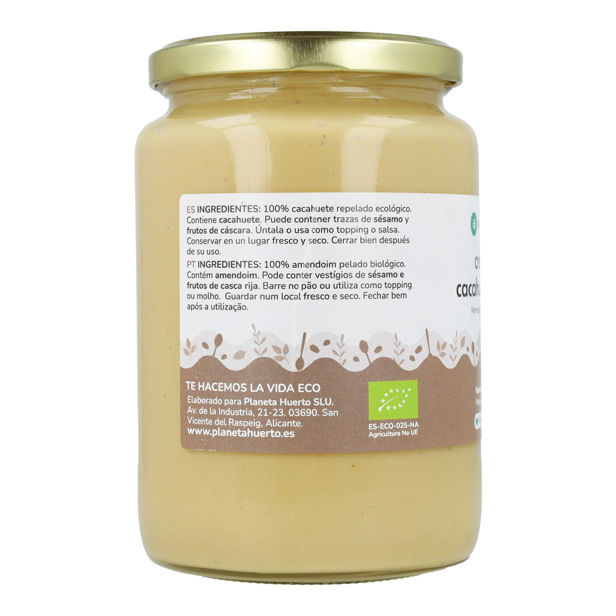Krem z orzechów ziemnych Crunchy ECO Planeta Huerto 700 g