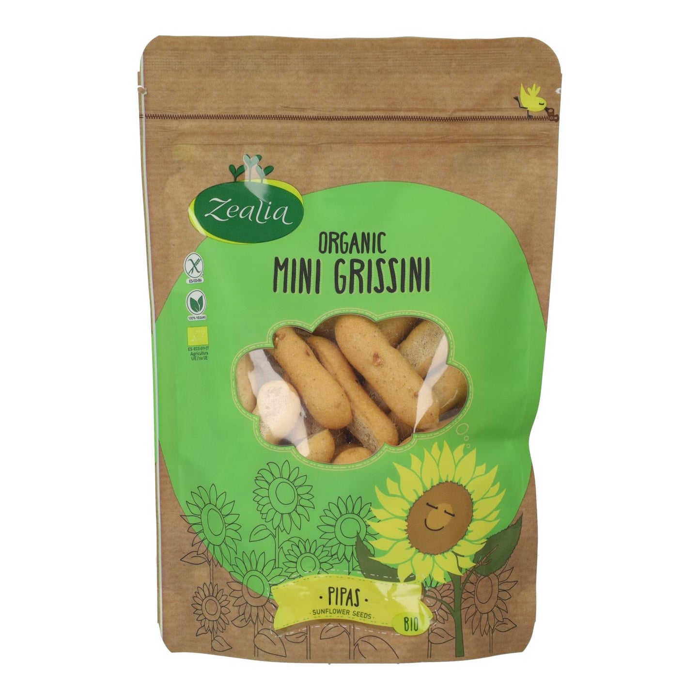 Mini Grissini Breadsticks with Seeds, Organic, Gluten-free, Zealia, 75 g