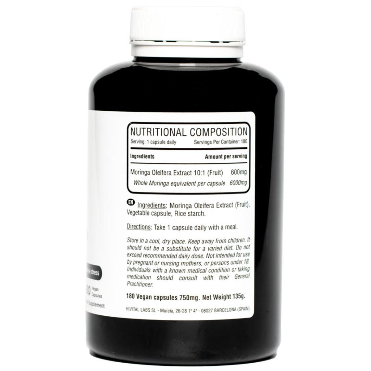 Moringa oleifera 6000 mg 180 vegane Kapseln Hivital