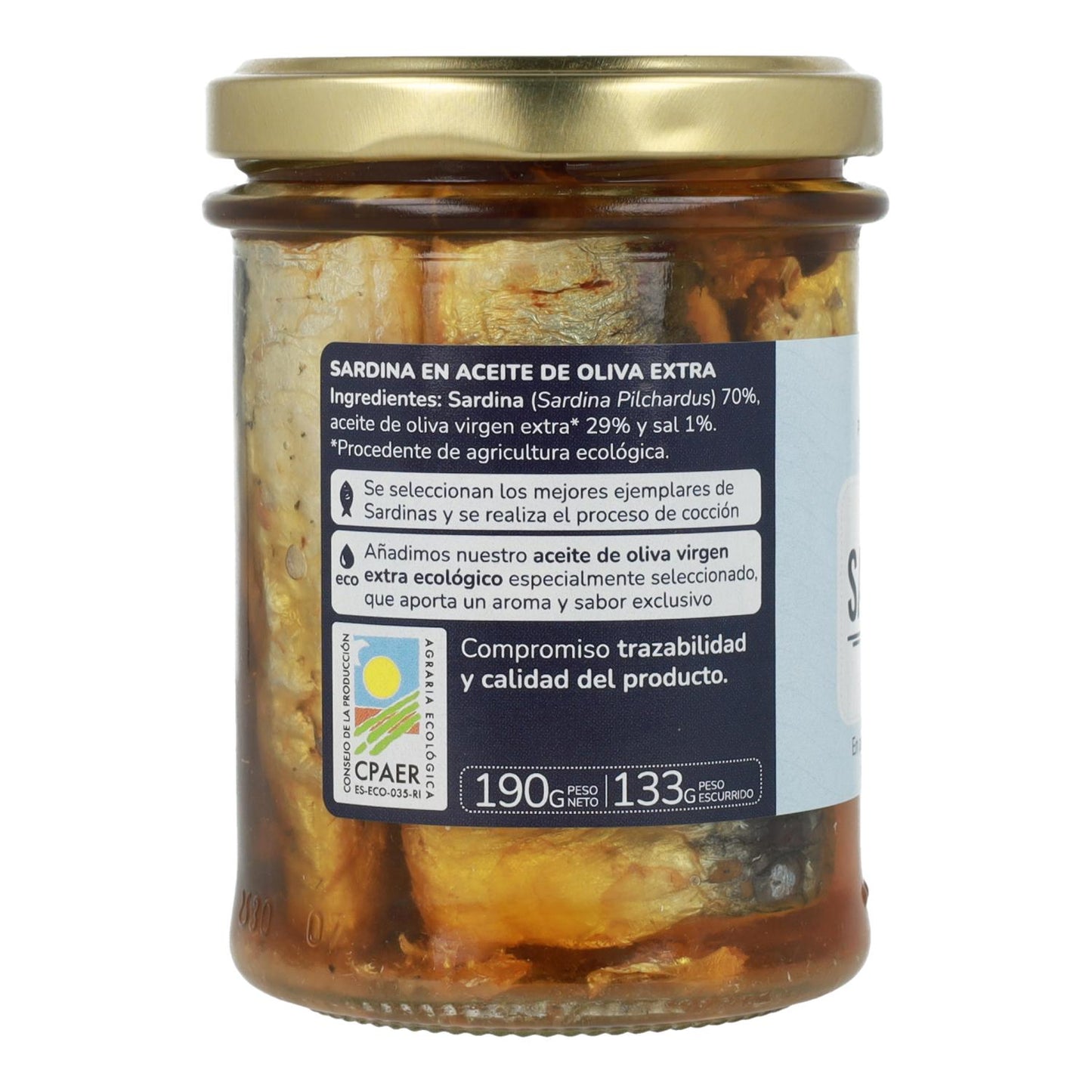 Sardines à l'huile d'olive ECO Planeta Huerto 190 g