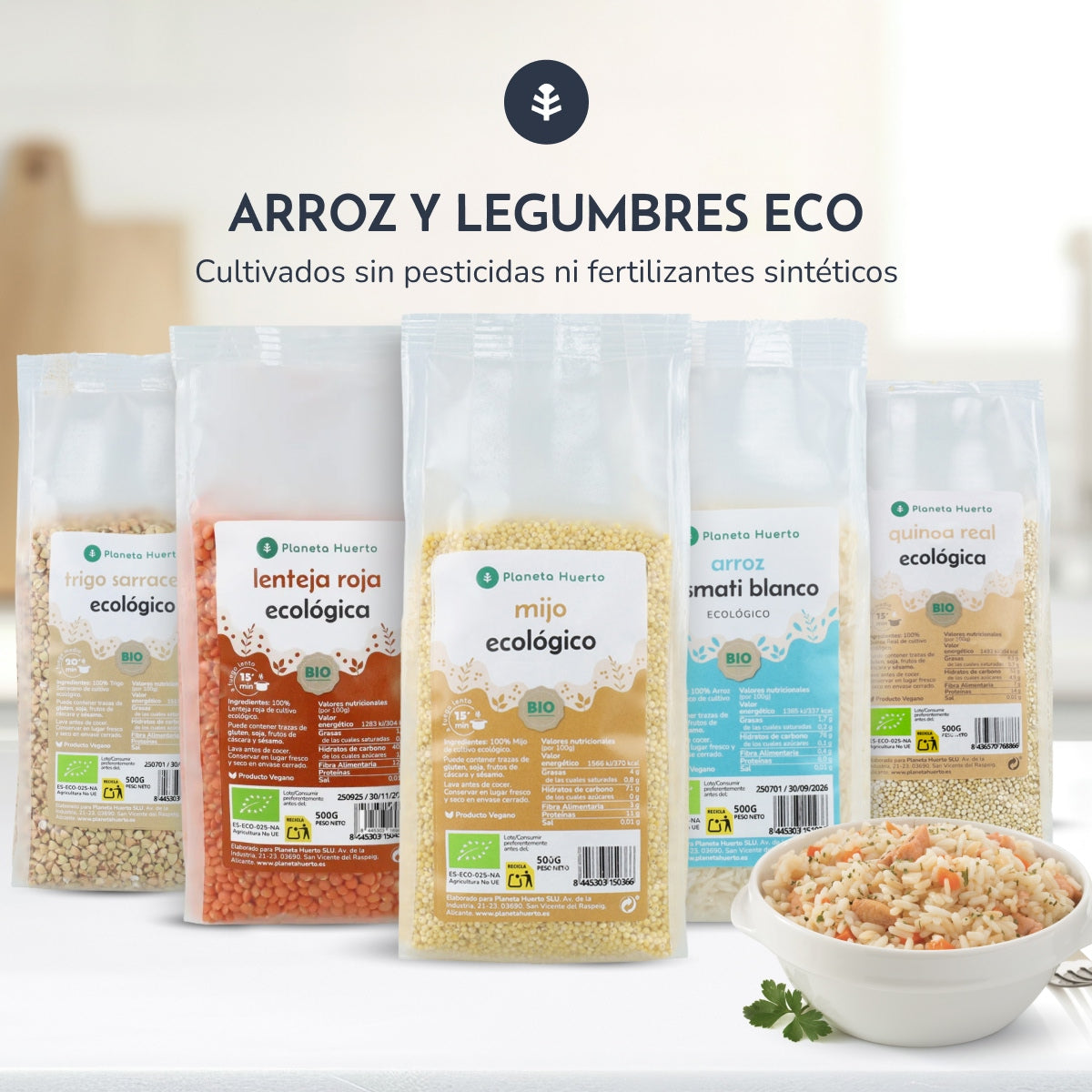 Rode linze ECO Planeta Huerto 500 g