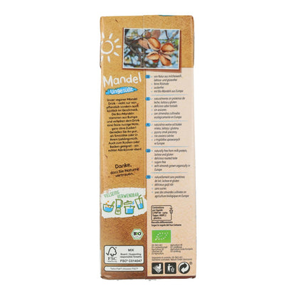 6er-Pack Bio-Mandeldrink ohne Zucker Natumi 1 l