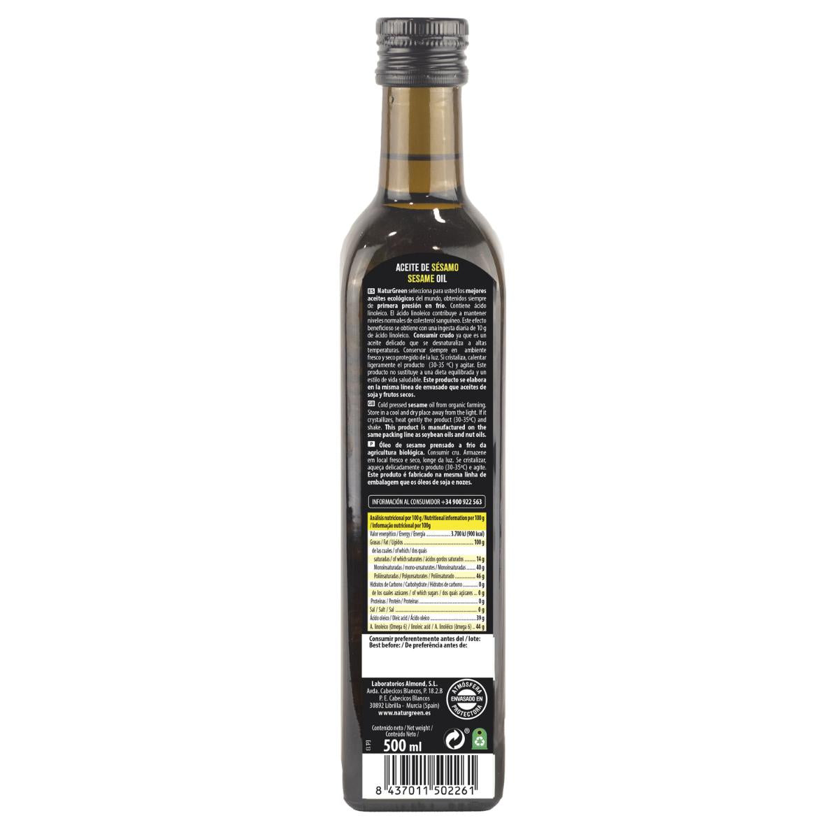 Sesamöl BIO NaturGreen. 500 ml