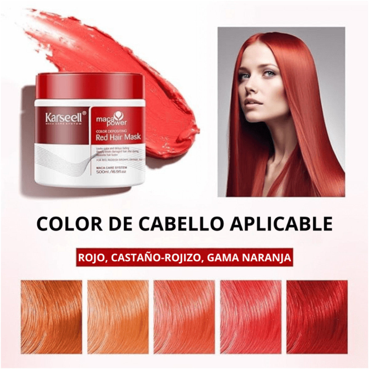 Mascarilla Pigmentante Roja Karseell 500 ml