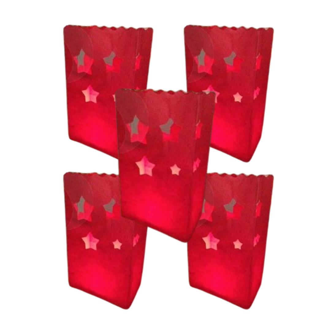 Lightbags Papperspåsar 5-pack "Rojo Stars"