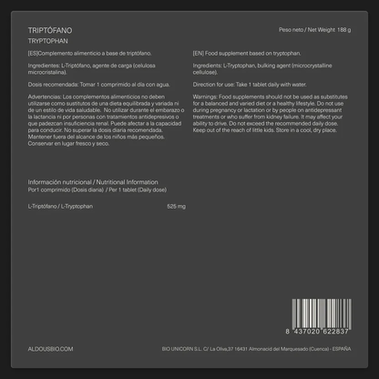Ren tryptofan Aldous Bio 300 tabletter