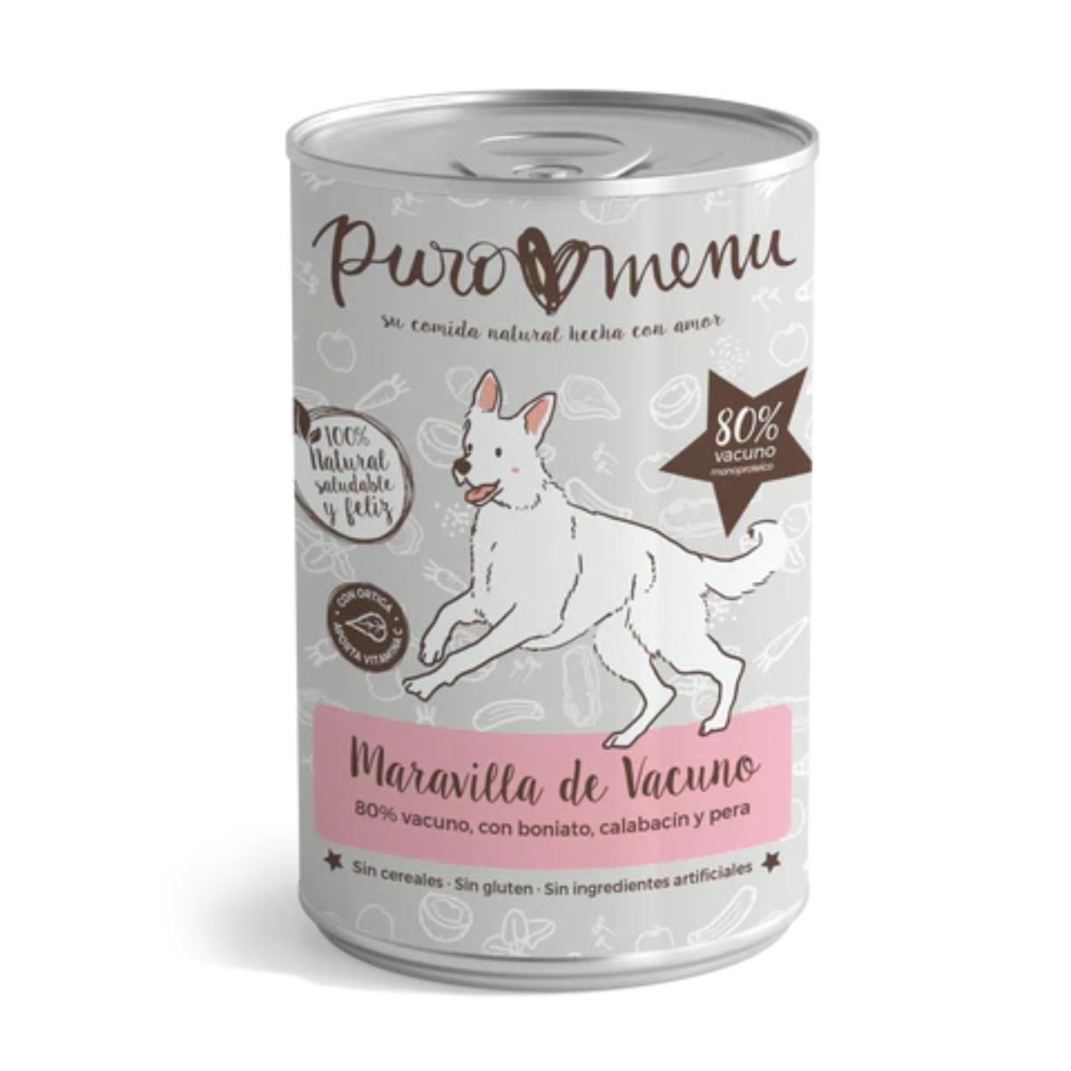 Barf våtfoder för hundar Maravilla de vacuno BIO Puromenu 800 g