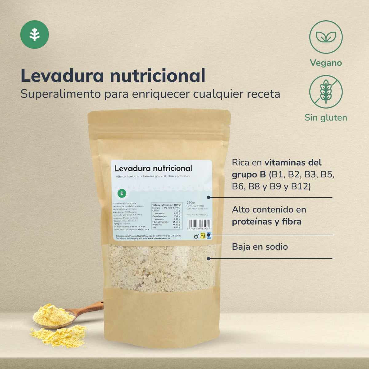 Levure nutritionnelle Planeta Huerto