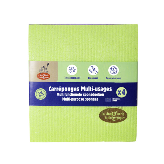 Cellulose/katoenen poetsdoeken 4 stuks