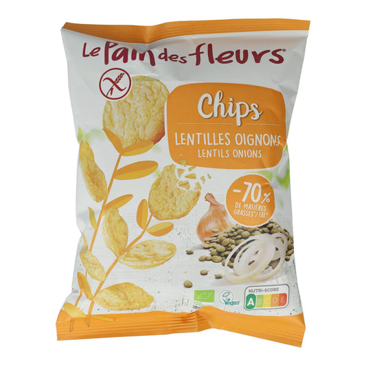 Glutenfria linschips med lök Le Pain des Fleurs 50 g