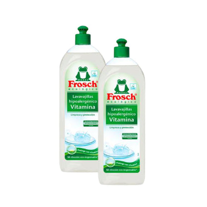 2 x 750 ml Packung Frosch hypoallergenes Geschirrspülmittel