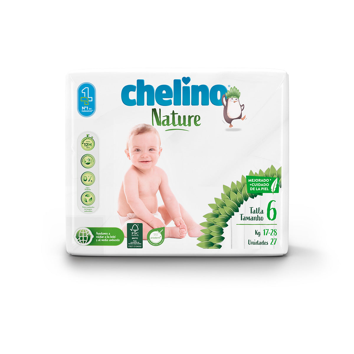 Windeln T6 17-28 kg Chelino Nature 27 Stück