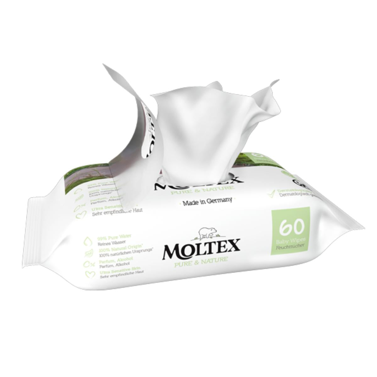 Moltex Pure & Nature wipes 60 units