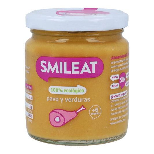 Petit pot BIO dinde et légumes +6 mois Smileat, 230 g