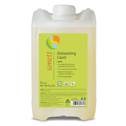 Detergente liquido per piatti a mano al limone Sonett 5 L