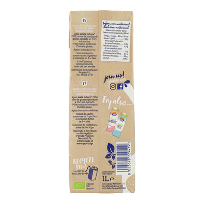 Havredryck 0 % socker BIO, 1 l. Isola Bio