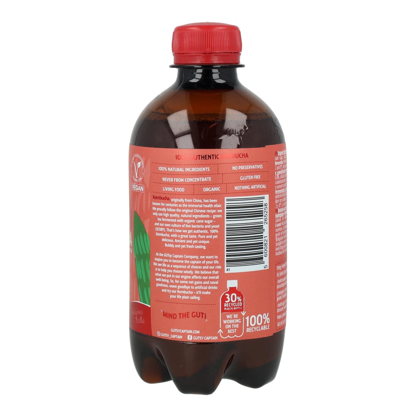 Kombucha alla pesca biologico Captain Kombucha 400 ml