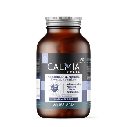 Calmia Noche Forte (5HTP+Melatonin+Magnesium, L-Theanin, Baldrian) WEBOTANIX 60 Kapseln