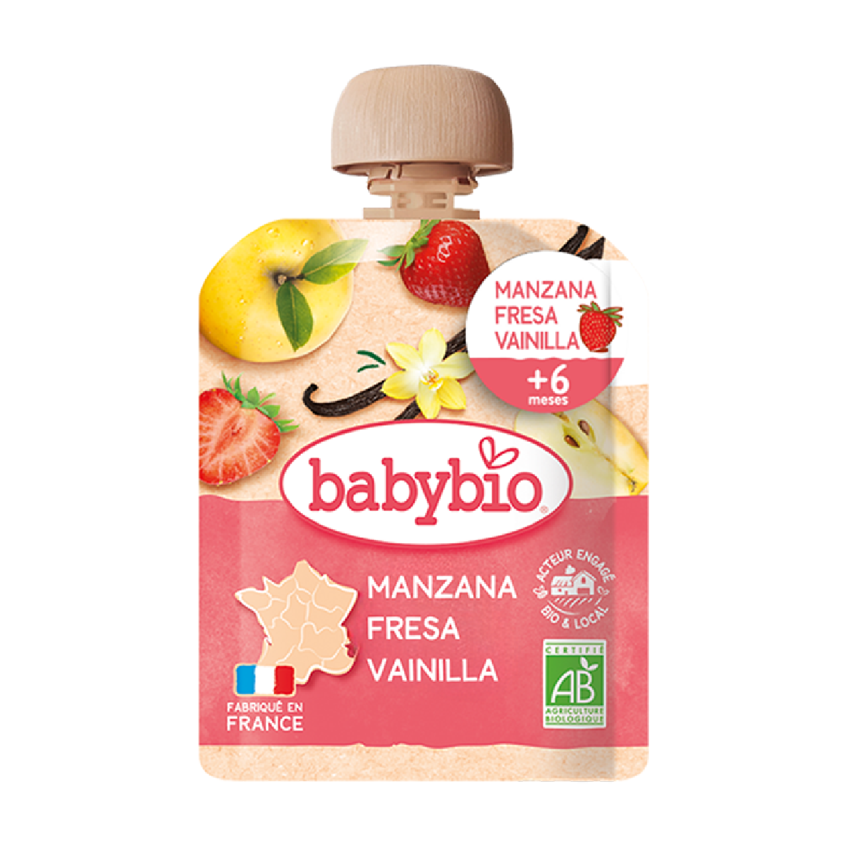 Pack Mix med ekologiska fruktpåsar (från 6 månader) babybio