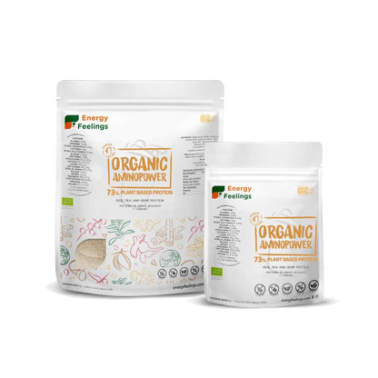 Organic Aminopower veganistisch eiwit 73% cacao Energy Feelings 500 g
