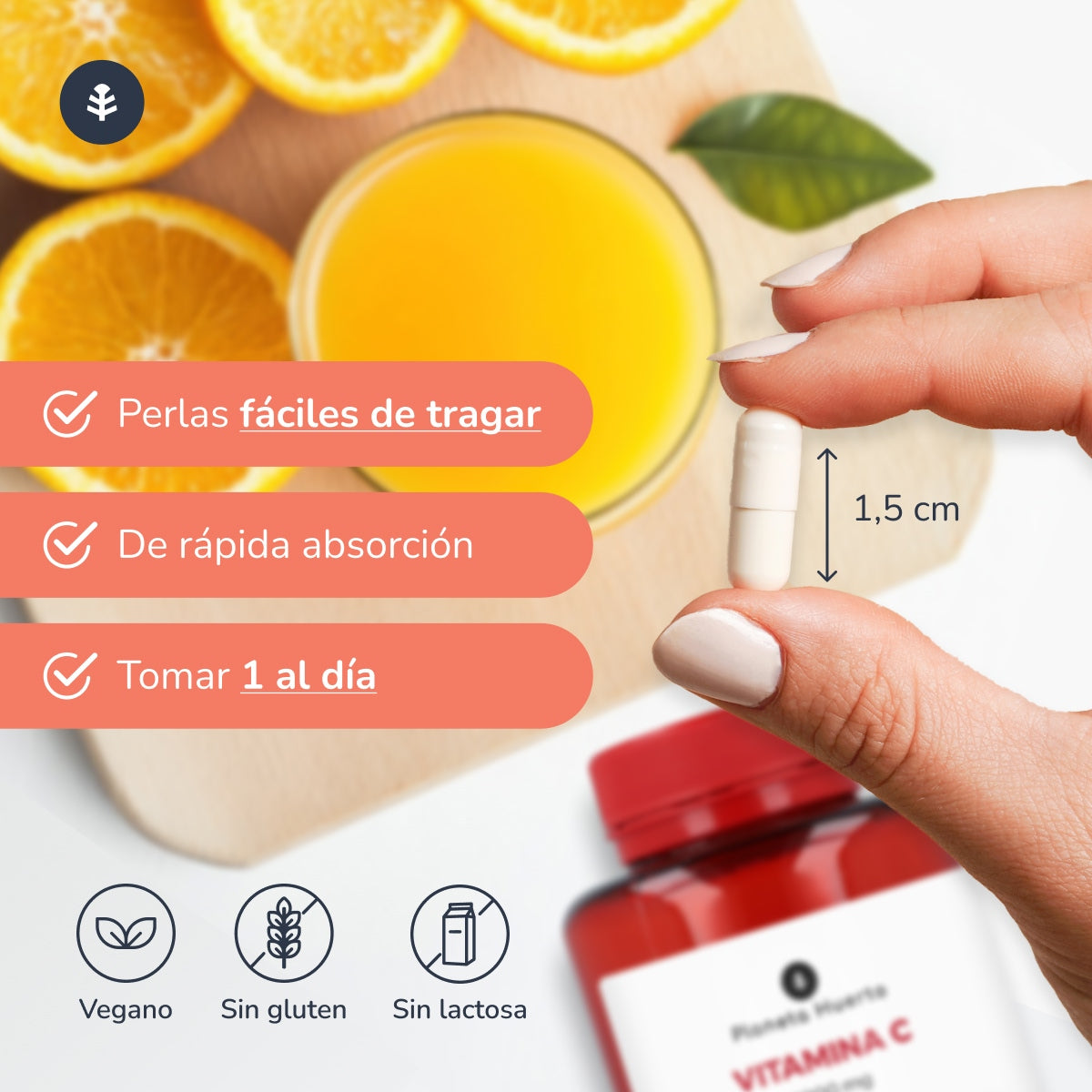 C-vitamin 1000 mg Planeta Huerto 90 vegetariska kapslar