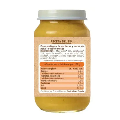 Burk med grönsaker och kyckling (från 8 månader) babybio 200 g