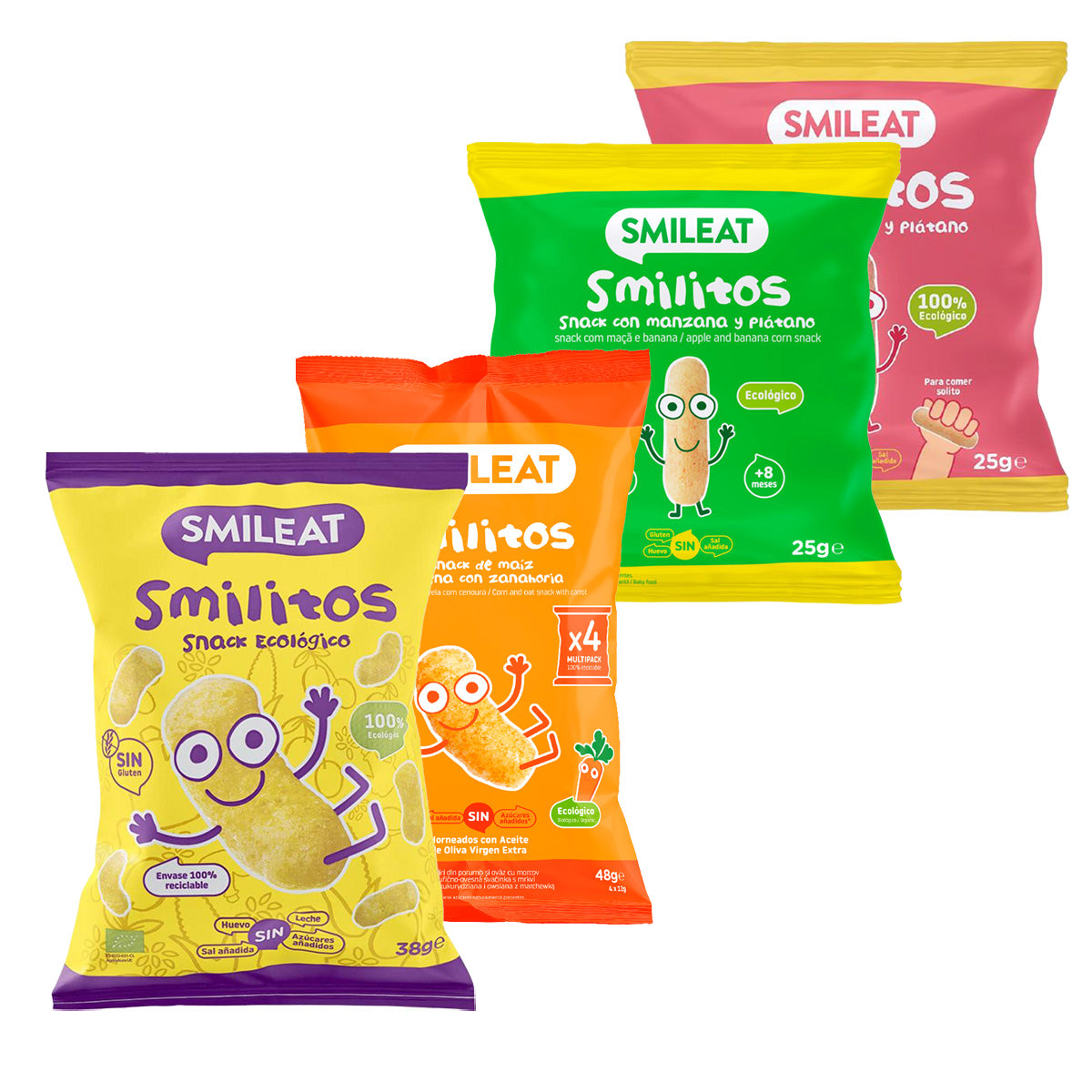Confezione mista di Smilitos BIO Smileat 4 sacchetti