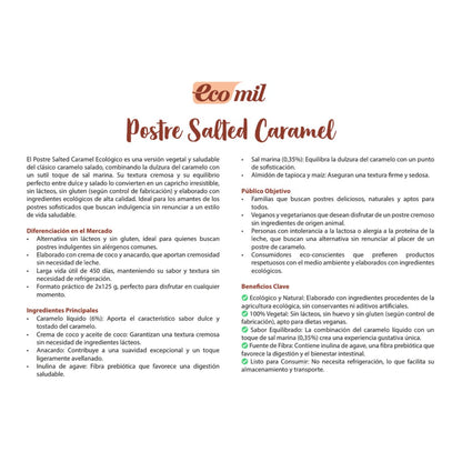 Ecomil Bio-Salzkaramell-Dessert, 2 Packungen à 125 g