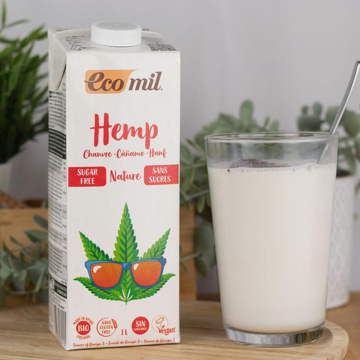 Ecomil Bio-Hanfgetränk, ungesüßt, 1 Liter