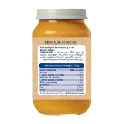 Pack petits pots Bio Bonsoir Légumes et Céréales Babybio 2 unités de 200 g