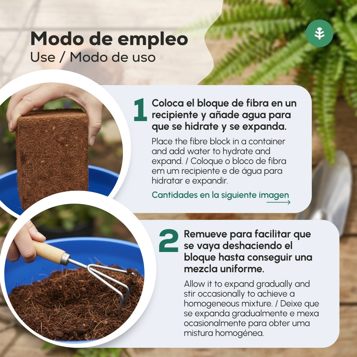 Substrato Fibra di cacao Planeta Huerto 9 Litri