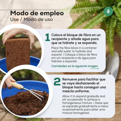 Substrato Fibra di cacao Planeta Huerto 9 Litri