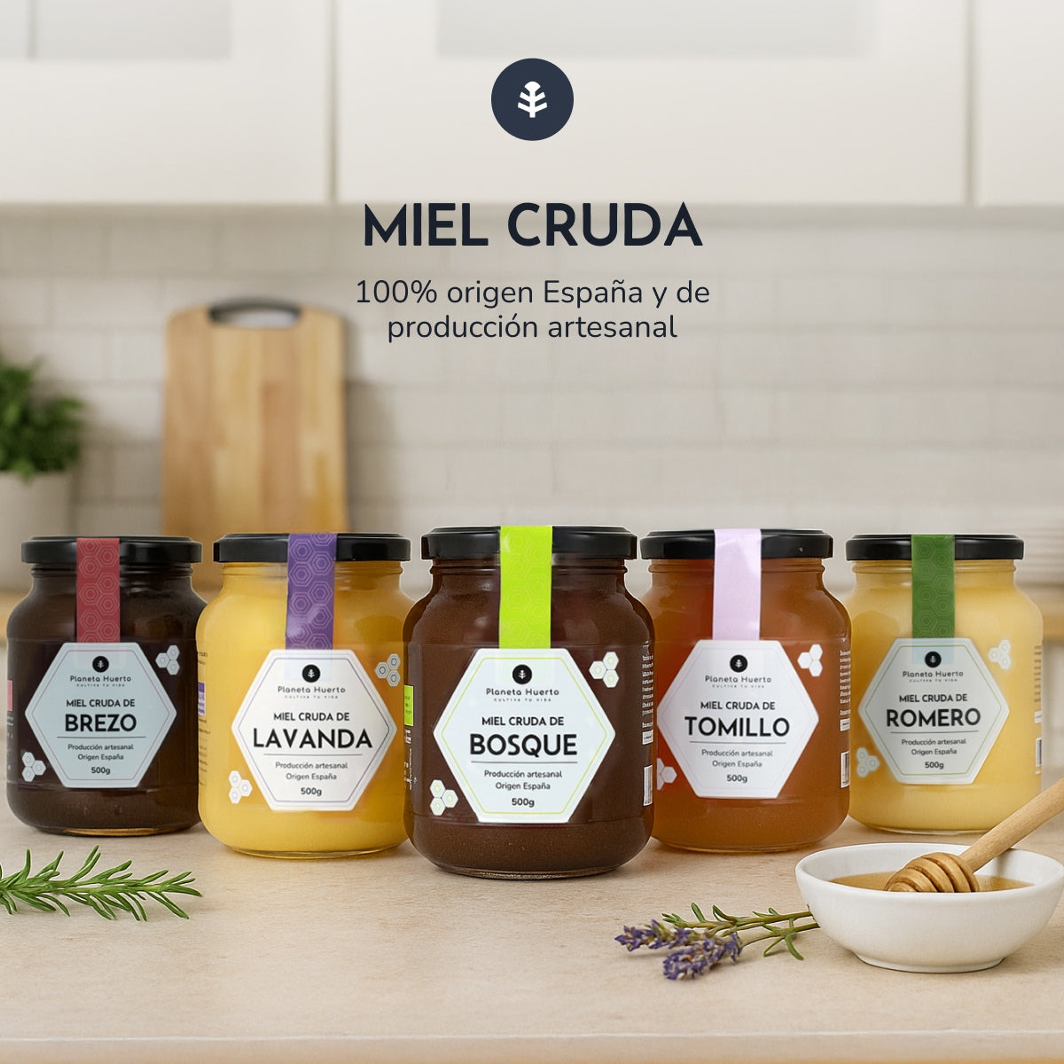 Miel de forêt brut Planeta Huerto 500 g