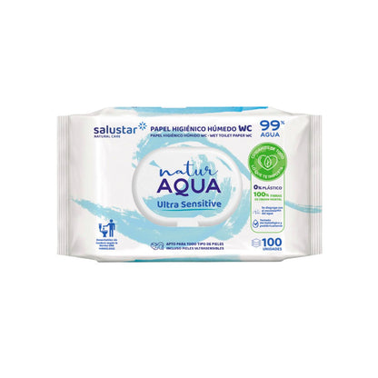 Carta igienica umidificata Natur Aqua 100 pezzi