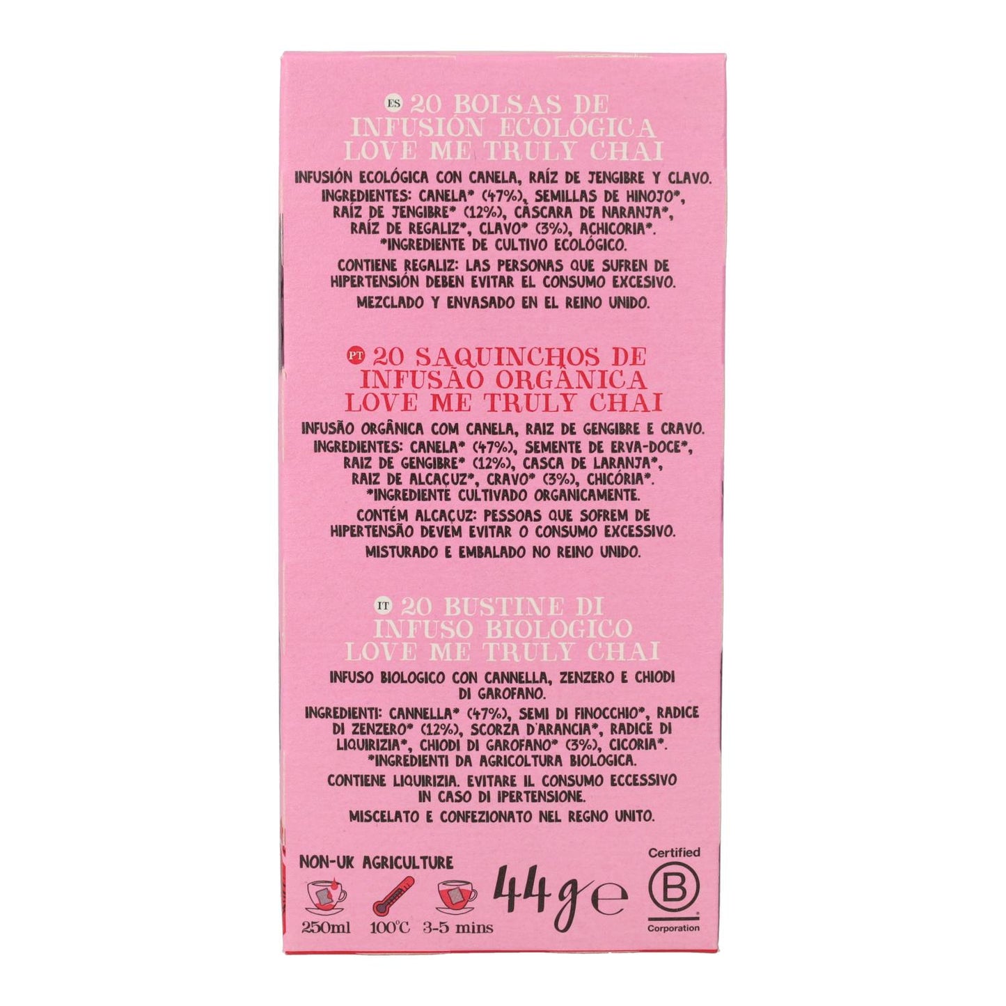 Kruidenthee Love Me Truly Bio Cupper 20 zakjes