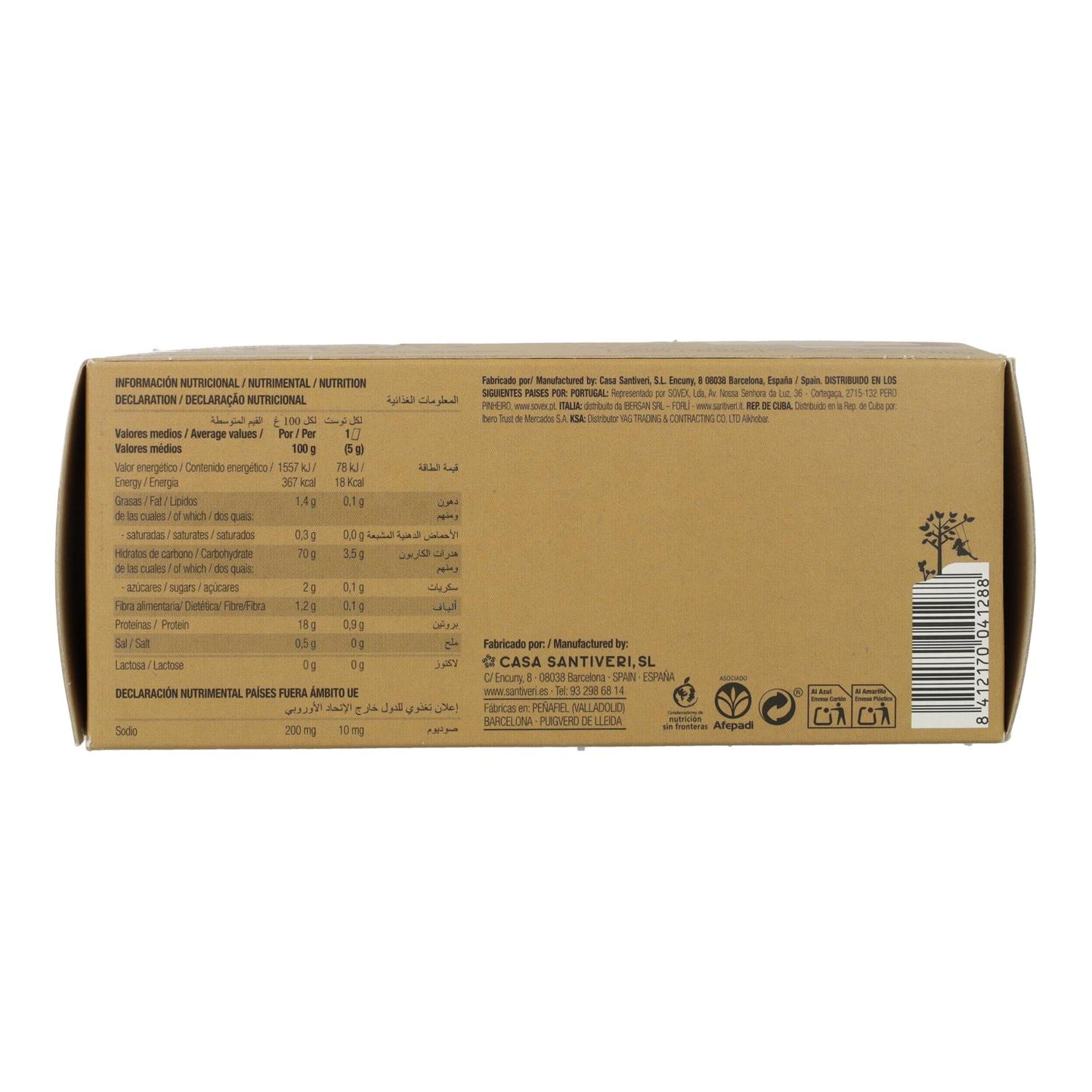 Santiveri Bio-Linsen-Toasts, leicht und knusprig, 100 g