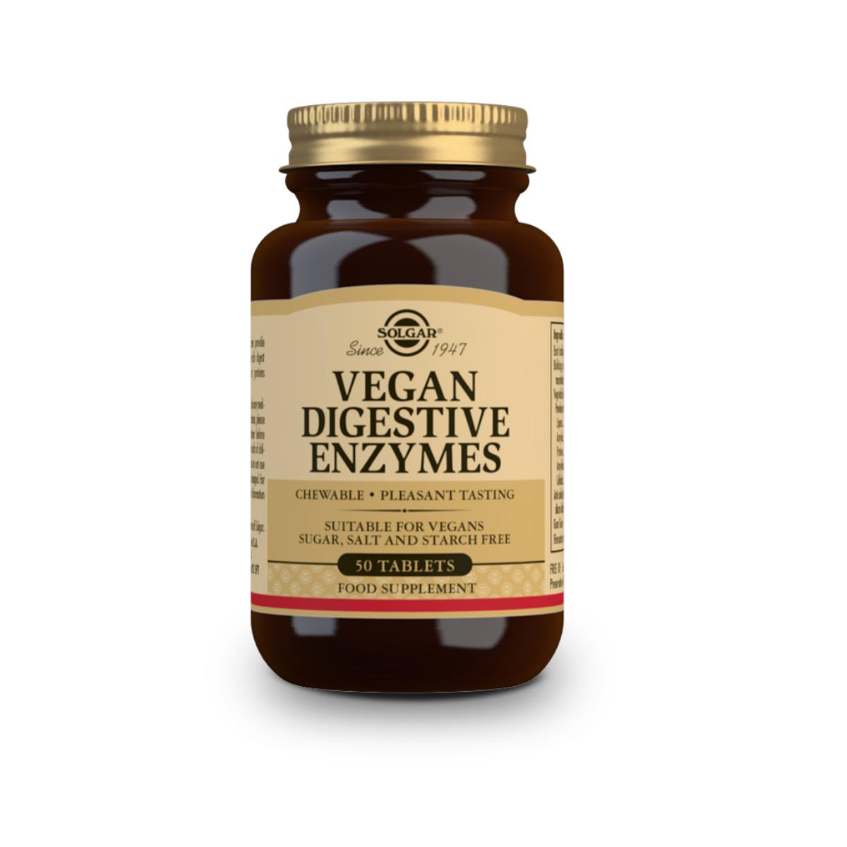 Vegane Verdauungsenzyme, 50 Kautabletten