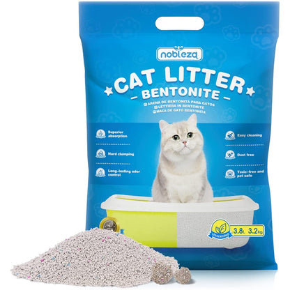 Bentoniet klontvormende kattenbakvulling met citroenaroma Nobleza 3,8 L