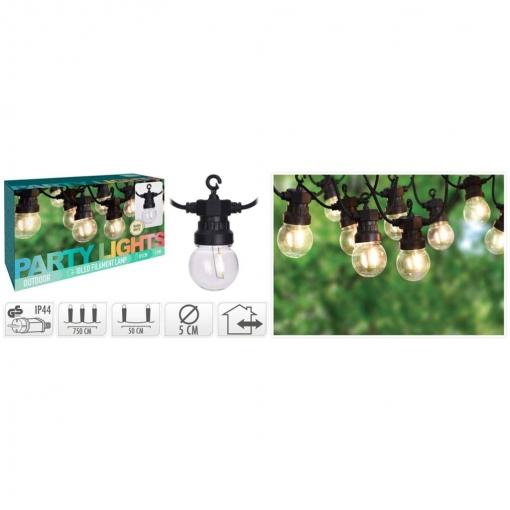ProGarden Luci LED da giardino per feste con 10 lampade