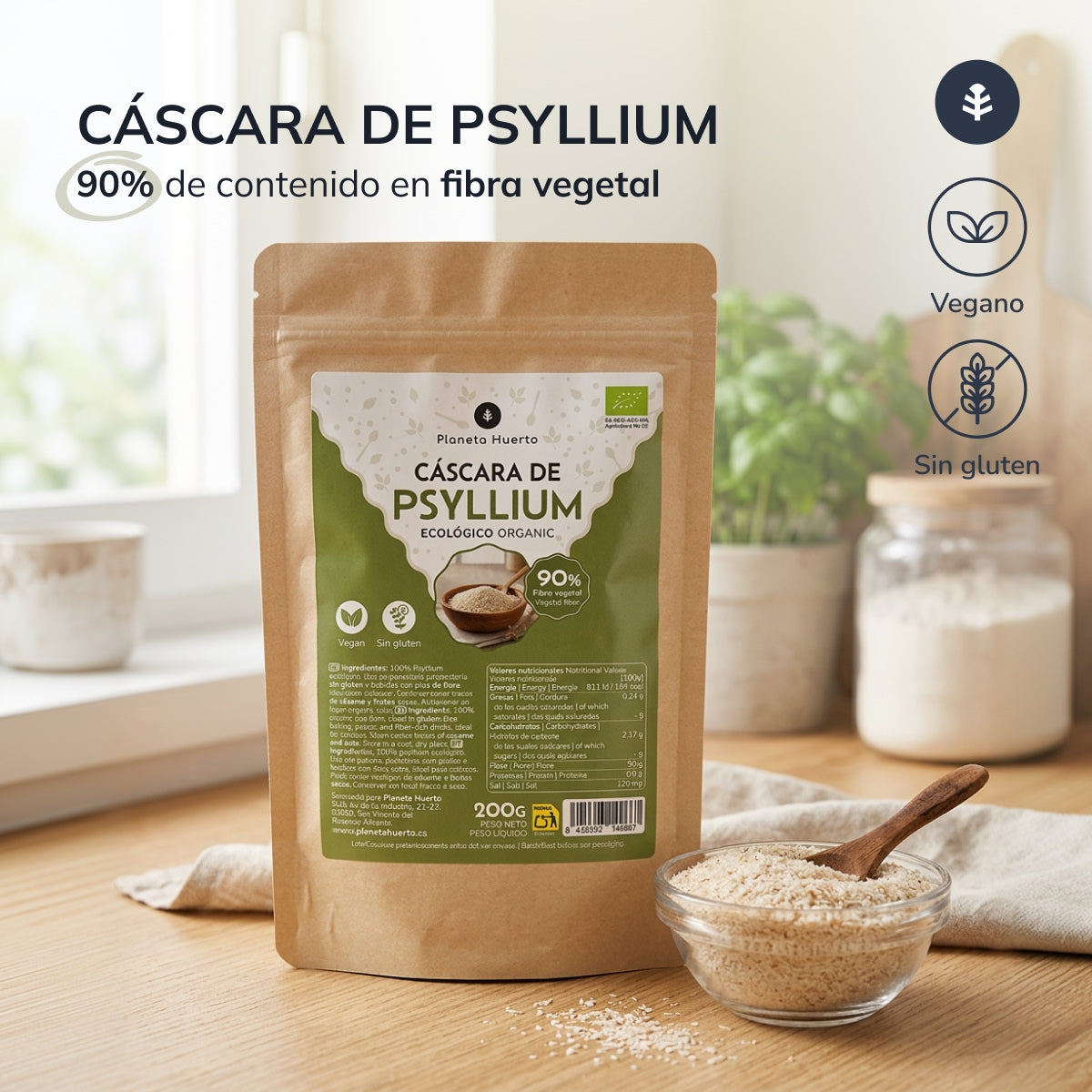 Psylliumskal ECO Planeta Huerto 200 g