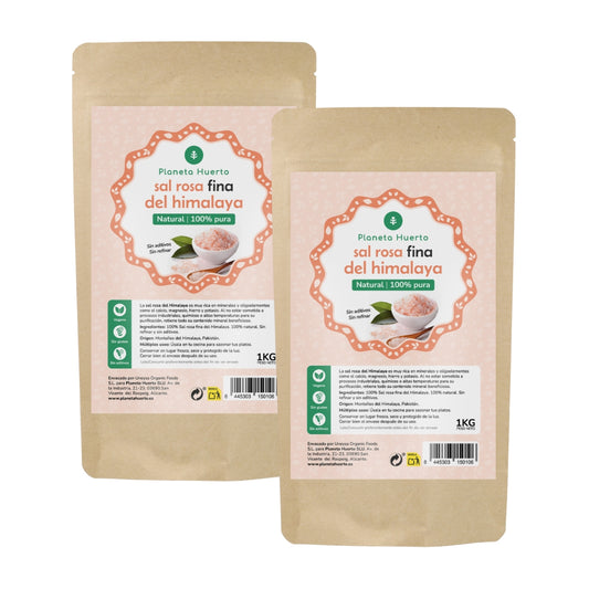 Packung 2x Rosa Himalayasalz ECO Planeta Huerto 1 kg