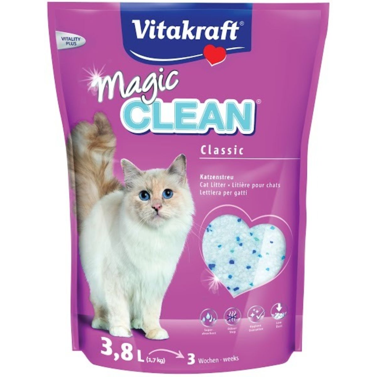 Vitakraft Magic Clean Superabsorbierende Silikagel-Perlen 4,2 l