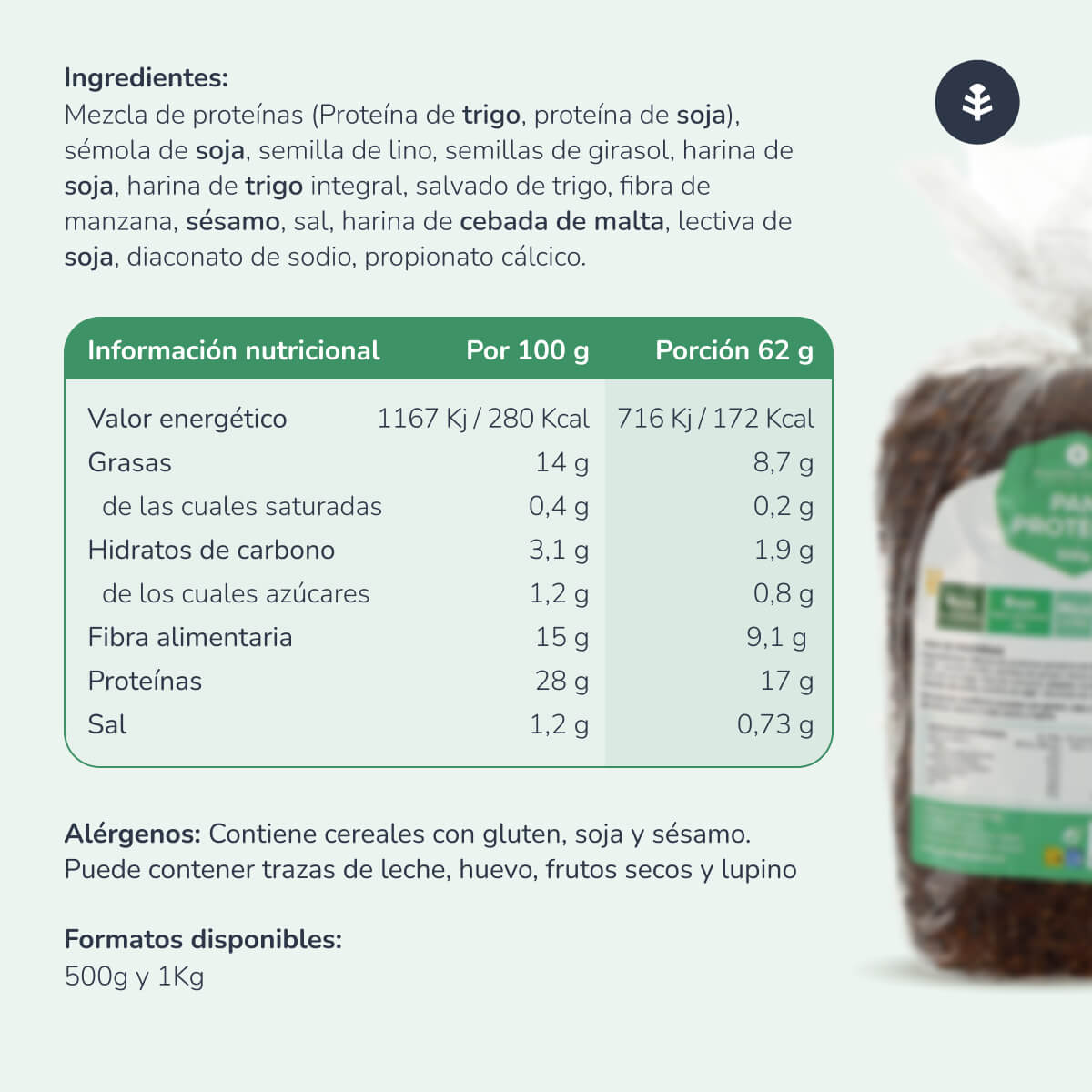 Proteinbröd Planeta Huerto 500 g