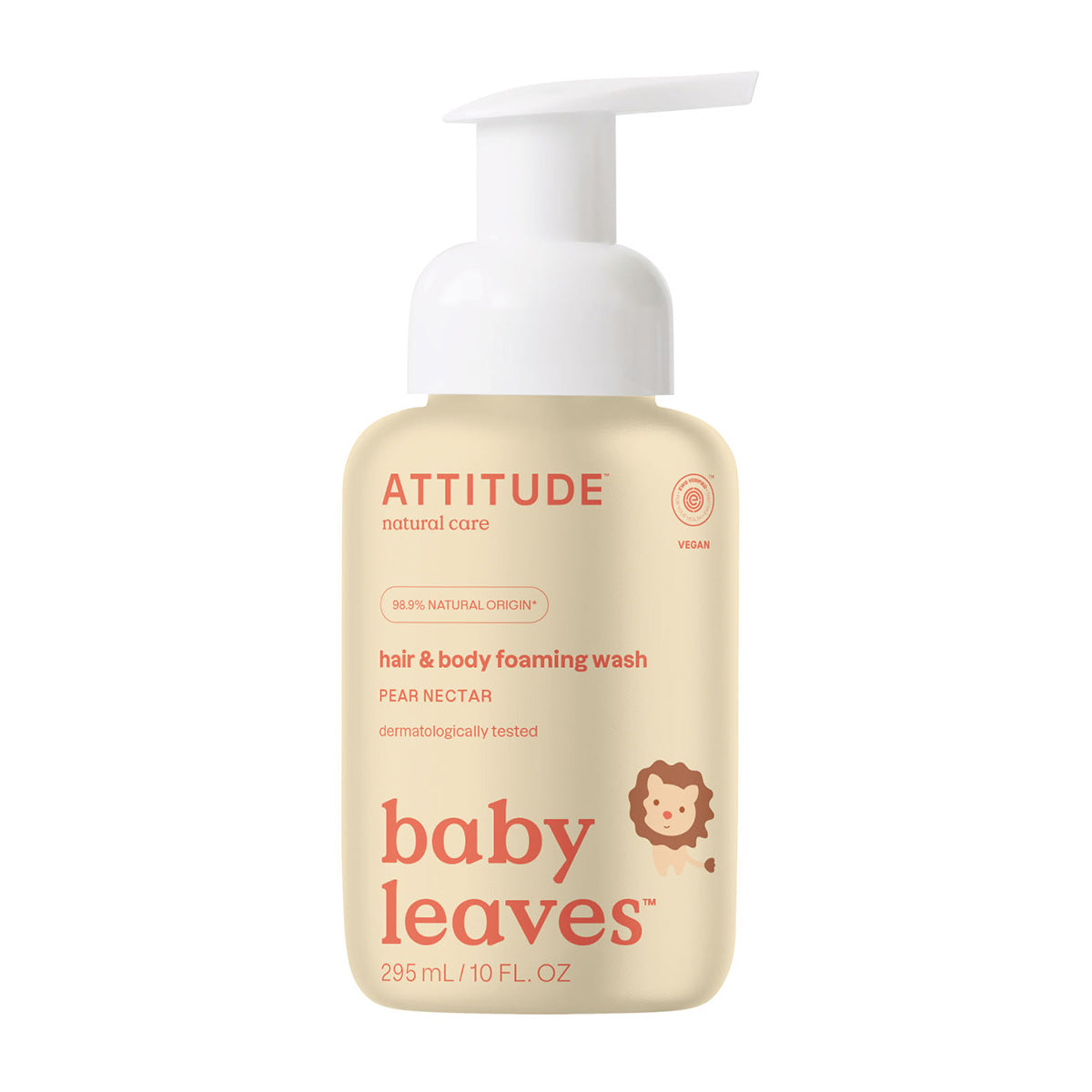 Attitude 295 ml 2-in-1 Baby Shampoo and Gel with Pear Nectar Fragrance