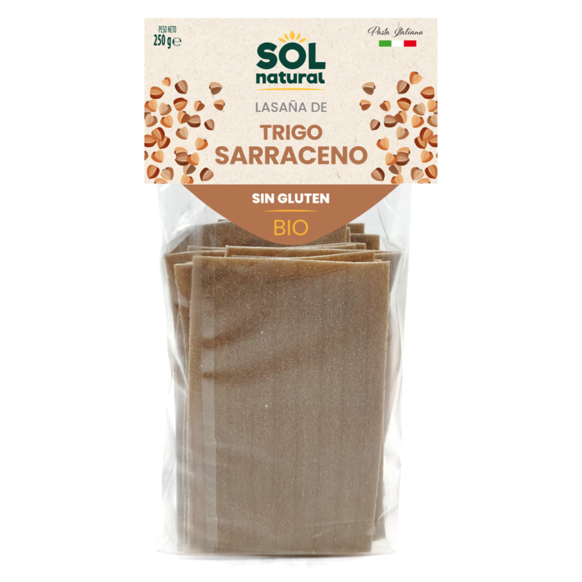 Glutenfreie Buchweizen-Lasagne Bio Sol Natural 250 g